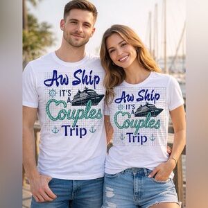 Aw Ship It’s a Couples Trip Cruise T-Shirt | Cruise Vacation Shirt |